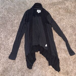 Lucky brand- Women's Black Open Front Cardigan Sweater, size small